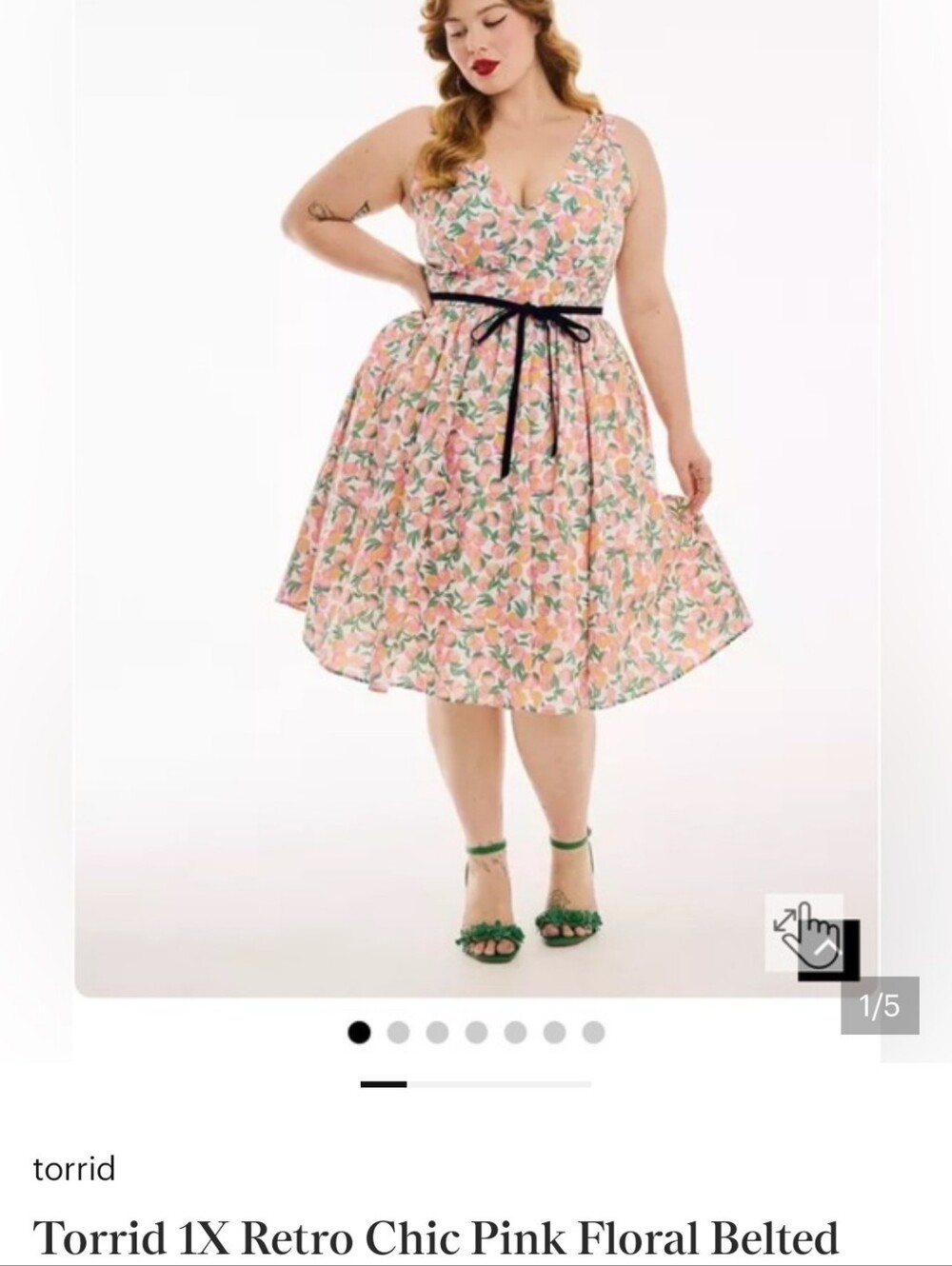 TORRID RETRO CHIC PEACH SUNDRESS